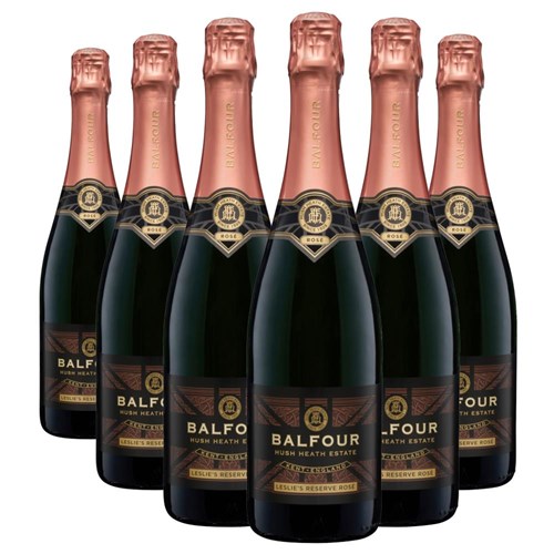 Buy a Case of 6 Bottles of Balfour Leslies Reserve Rose English Sparkling 75cl - Securely Packaged and Delivered Together